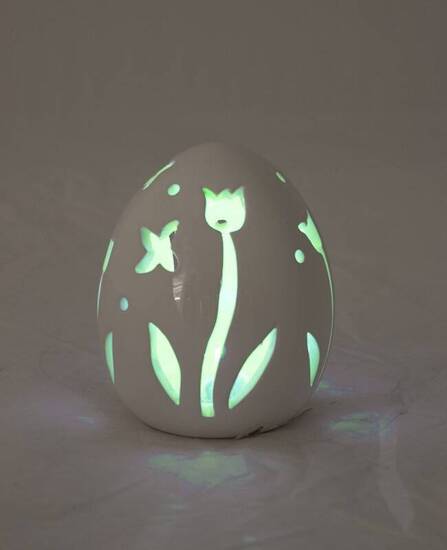  EASTER świecznik ceramiczny na t-light, dekoracja wielkanocna, wys. 10 cm