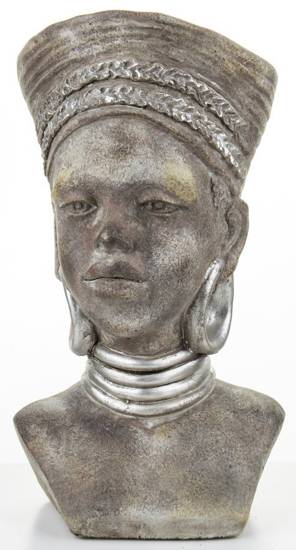 AFRYKANKA osłonka w kształcie głowy kobiety, wys. 29 cm
