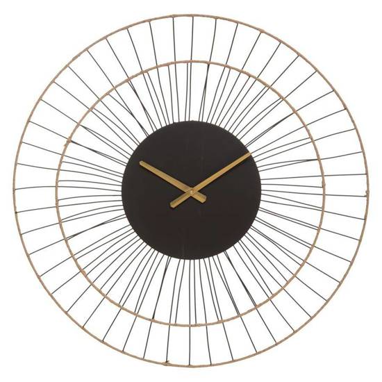 ALARA zegar ścienny czarny druciany metalowy, Ø 70 cm