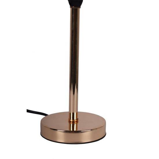 ALENA lampa metalowa złota z welurowym czarnym abażurem, wys. 43 cm