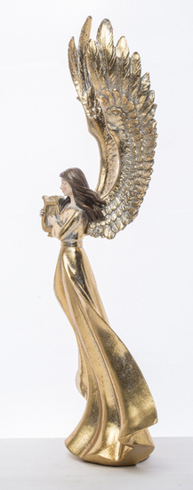 ANIOŁ figurka dekoracyjna złota, wys. 48 cm