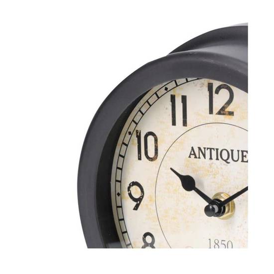 ANTIQUE zegar kominkowy czarny, wys. 23 cm