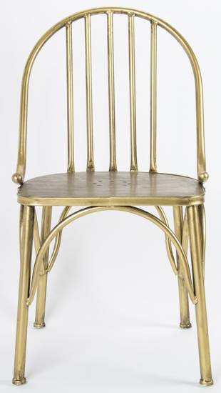 BAHA krzesło złote metalowe, wys. 84 cm