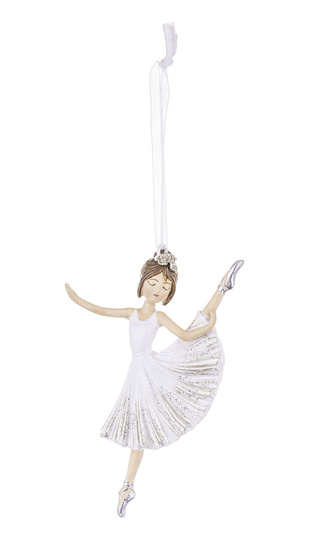 BALETNICA zawieszka tancerka z nogą uniesioną do góry, wys. 11 cm