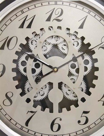 BOMI zegar okrągły z widocznym mechanizmem na pasku, Ø 52 cm