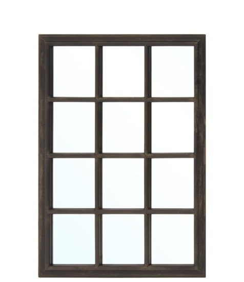 BROOKE lustro okno ze szprosami miedziane prostokątne, 100x70 cm