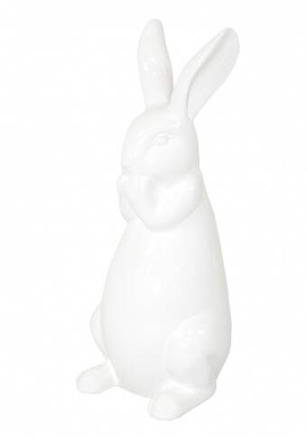 BUNNY ZAJĄCZEK figurka wielkanocna biała z ceramiki szlachetnej, wys. 29 cm