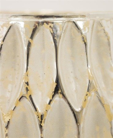 CASSINO świecznik złoty szklany, wys. 10 cm
