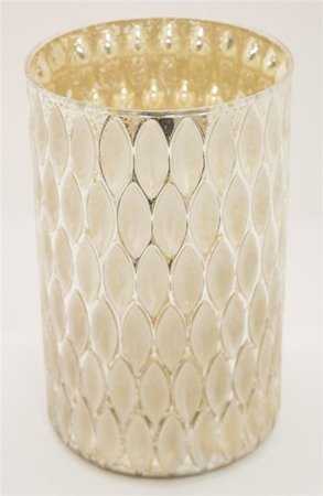 CASSINO świecznik złoty szklany, wys. 20 cm