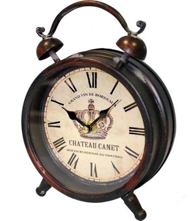 CHATEAU CANET zegar - budzik, Ø 16 cm, wys. 21,5 cm