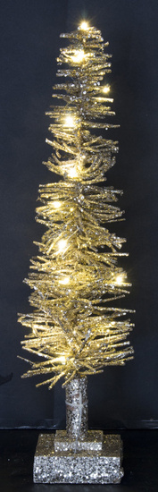 CHOINKA drzewko bożonarodzeniowe z rattanu i drewna z lampkami led, wys. 60 cm