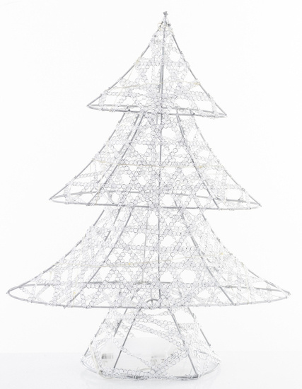 CHOINKA drzewko świąteczne led srebrne, wys. 35 cm