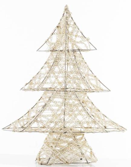 CHOINKA drzewko świąteczne led złote, wys. 35 cm
