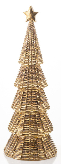 CHOINKA figurka drzewko świąteczne złote, wys. 30 cm
