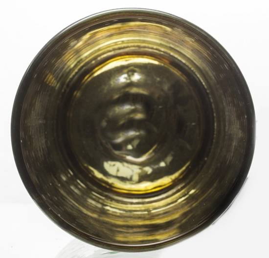 CHOINKI świecznik czarny ze złotym wnętrzem, wys. 13 cm