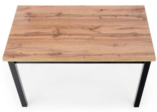 COBALT stół w kolorze dąb wotan na czarnych nogach, 120x68 cm
