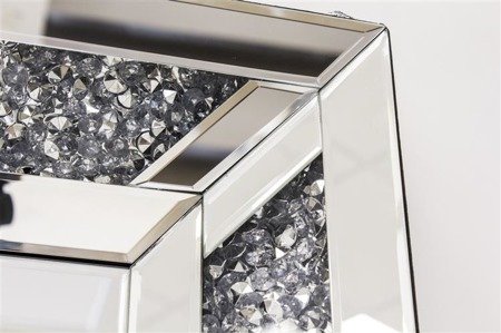 CRYSTALS lustro srebrne z kryształkami Vetrario, rama lustrzana, 120x80 cm