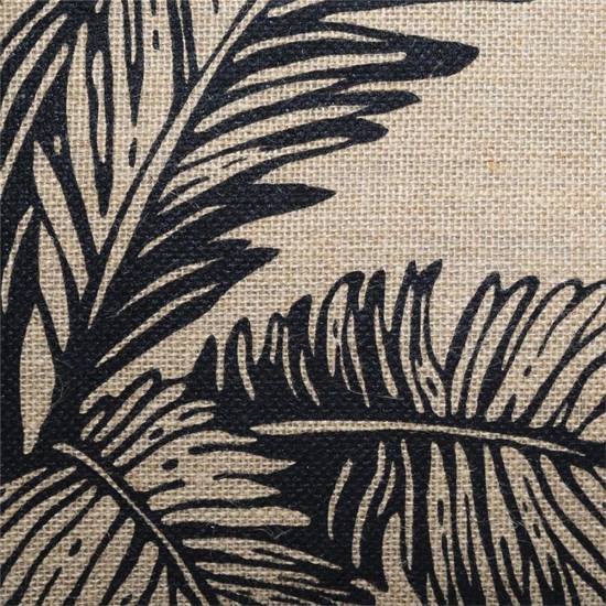CUBA poduszka jutowa kwadratowa, siedzisko podłogowe z motywem palmy, 40x40 cm
