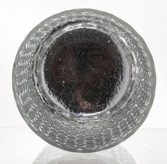 DAFNI świecznik srebrny szklany, wys. 18 cm