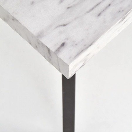 DALLAS stół rozkładany czarny stelaż, blat - marmur 