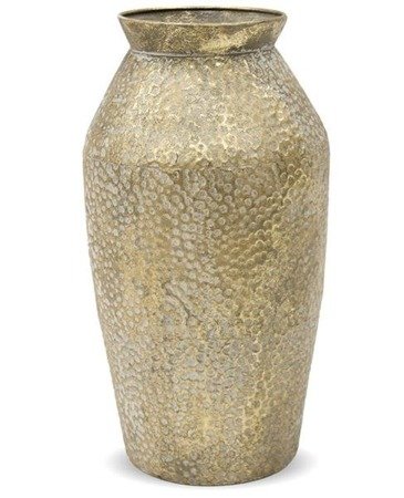 DERBY wazon złoty metalowy młotkowany, wys. 40 cm
