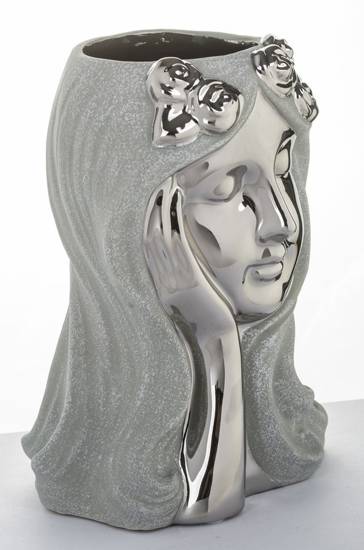 DIANA osłonka ceramiczna w kształcie głowy kobiety, wys. 22 cm