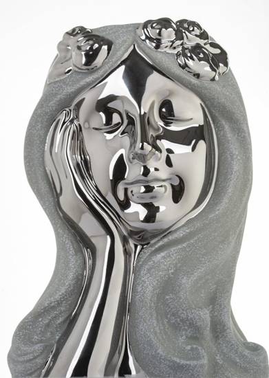 DIANA osłonka ceramiczna w kształcie głowy kobiety, wys. 22 cm