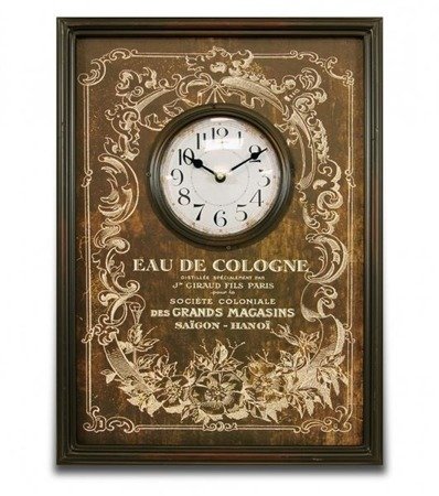 EAU DE COLOGNE II zegar, 55x40 cm