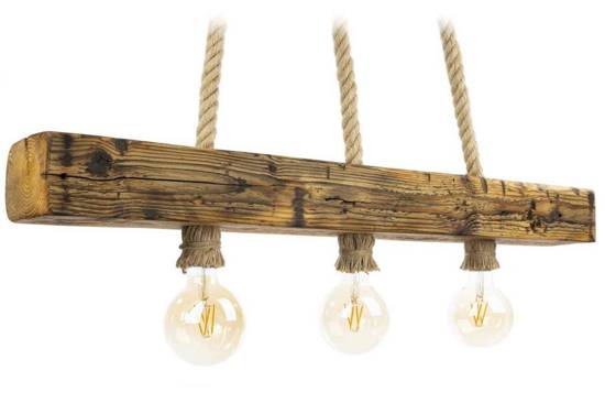 ECO LOFT lampa z naturalnego drewna, szer. 120 cm