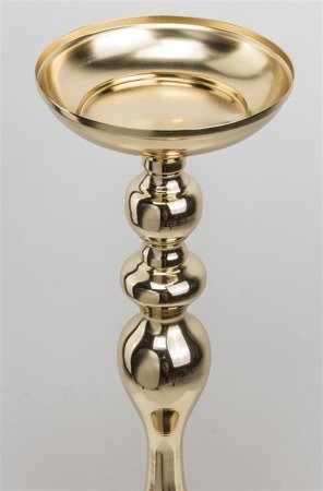 EDMUNDO świecznik metalowy złoty, wys. 38 cm