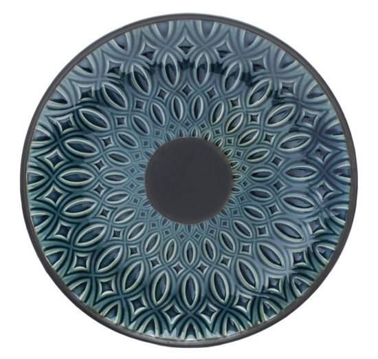 EDWARD podstawka dekoracyjna ceramiczna, niebieska Ø 31 cm