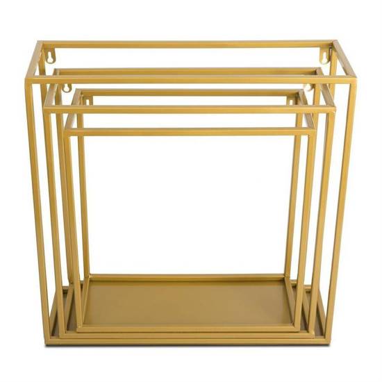 ELENIE półka wisząca metalowa w kolorze złotym, wys. 40cm