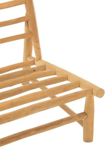 ELISJO fotel z naturalnego drewna tekowego z poduszką, wys. 76 cm 