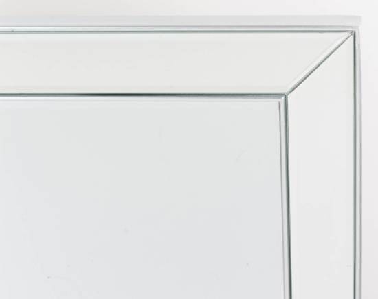 ELODINE lustro w lustrzanej ramie styl glamour, 90x60 cm