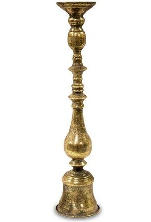 ELVIRA świecznik metalowy stare złoto, wys. 67 cm