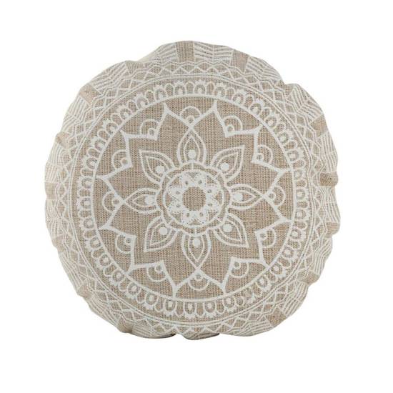 ETNIC MANDALA duża poduszka dekoracyjna okrągła zdobiona wzorem, Ø 56 cm