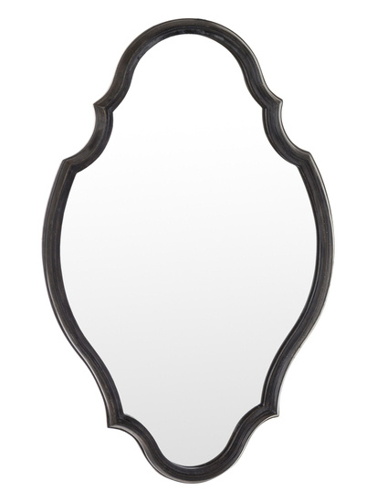 EVANS lustro w czarnej ramie o finezyjnym kształcie, 46x30 cm
