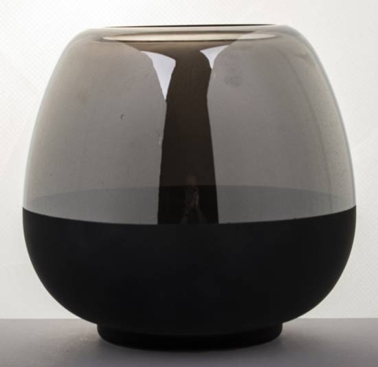 FATIN wazon srebrny z czarnym spodem, wys. 20 cm