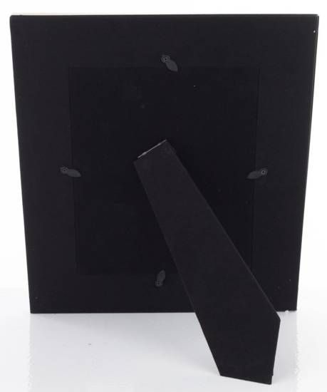 FEEL ramka na zdjęcie z czarnej tkaniny w złotym obramowaniu, 29x24 cm