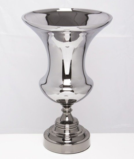 FILION wazon srebrny szklany typu kielich na postumencie, wys. 29 cm