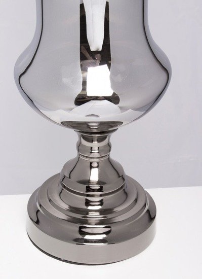 FILION wazon srebrny szklany typu kielich na postumencie, wys. 35 cm