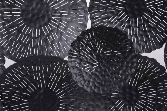 FRANCESCO dekoracja ścienna metalowa czarna, 66x120 cm