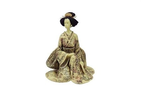 GEISHA SIEDZĄCA (GEJSZA) figurka, wys. 22 cm