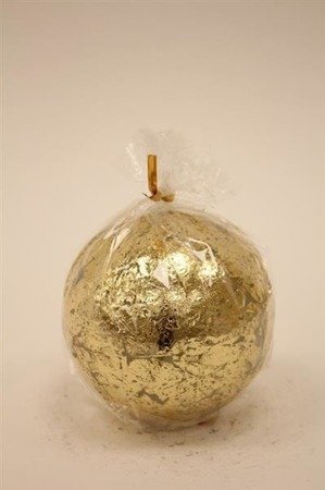 GLAMOUR świeca kula złota, wys. 10 cm