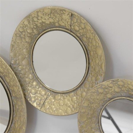 GOA lustro ozdobne złote z mniejszych okrągłych luster, 104x64 cm
