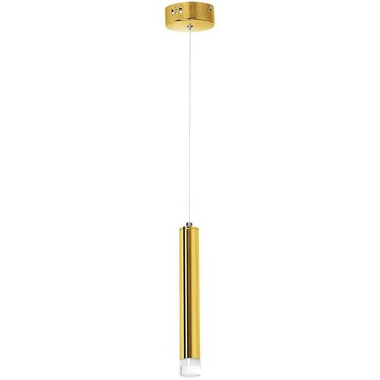 GOLDANA lampa led wisząca złota tuba, Ø 10 cm