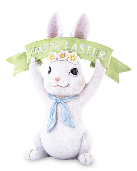 HAPPY EASTER figurka królik wielkanocny, wys. 21 cm