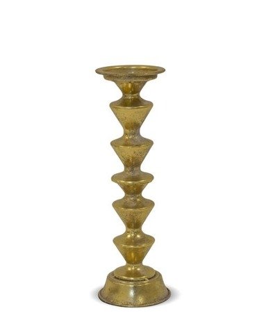 HARMONIJKA świecznik złoty metalowy, wys. 37 cm