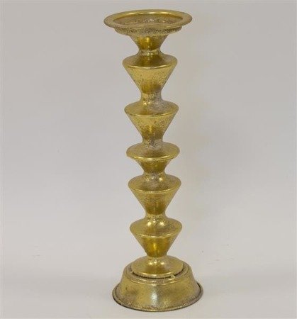 HARMONIJKA świecznik złoty metalowy, wys. 37 cm
