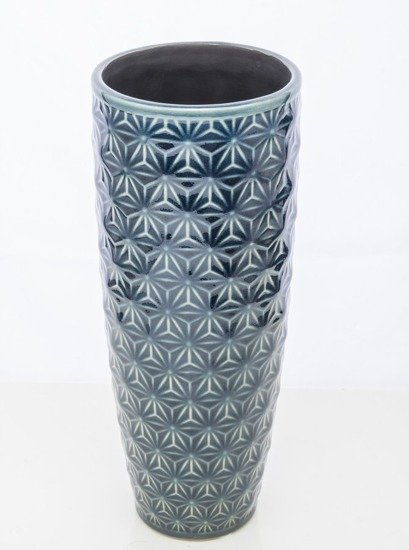 HEKUR granatowy wazon z ozdobnym wzorem, wys. 25 cm